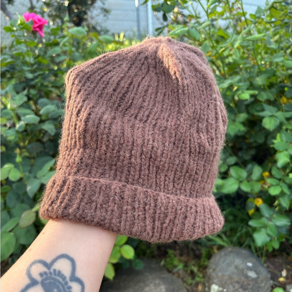 MINGA 100% Alapaca wool beanie in Cafe